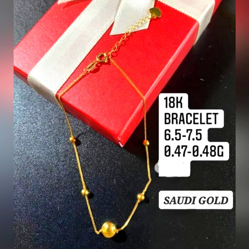 18k Saudi Solid Yellow Gold Bracelet